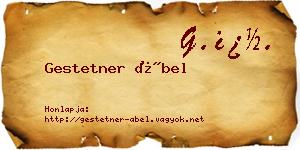 Gestetner Ábel névjegykártya
